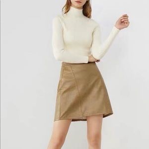 ZARA FAUX LEATHER A-LINE MINI SKIRT